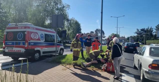 Potrącenie na ul. Bystrzańskiej - 16.05.2022