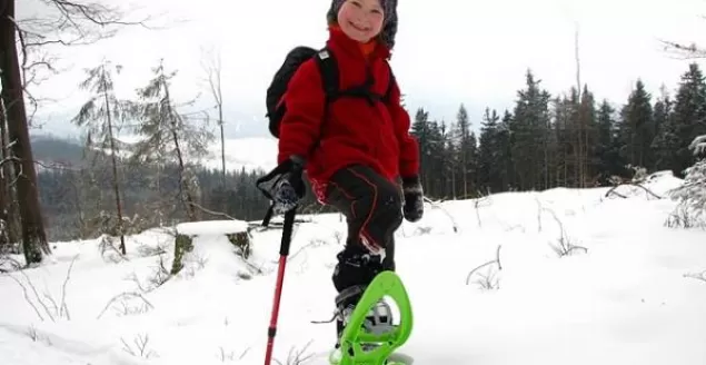 Bieg na rakietach śnieżnych