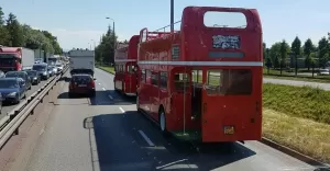 Autobus piętrowy, DK-1, awaria, Pszczyna