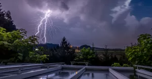 Poniedziałkowa burza widziana z Mazańcowic
