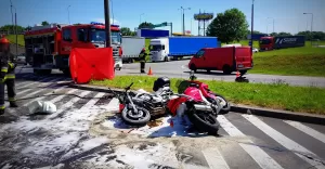 Tragiczny finał zderzenia dwóch motocyklistów
