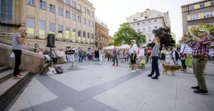 Pikieta na placu Chrobrego