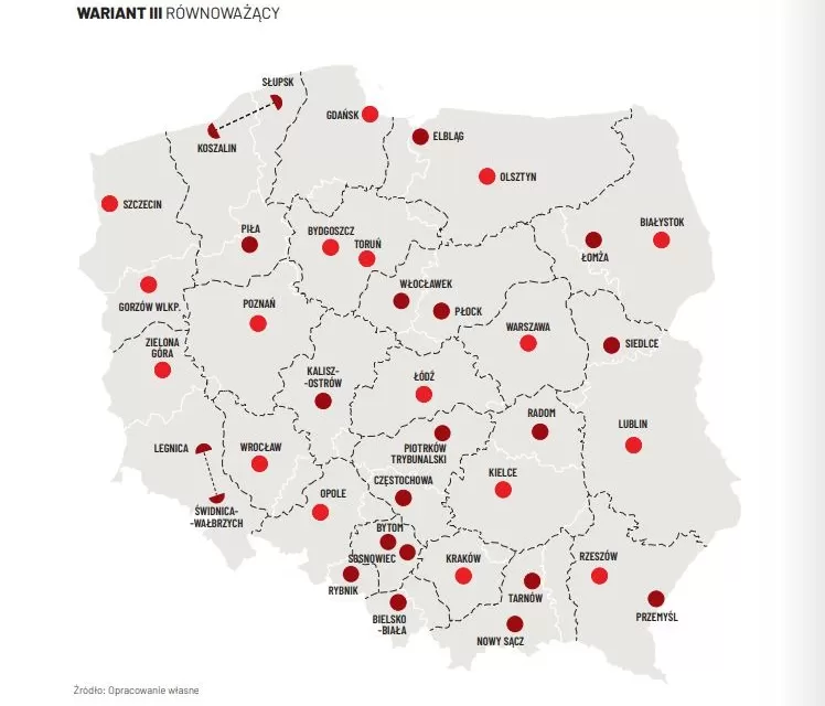 Trzeci wariant podziału terytorialnego Polski wg doktora Łukasza Zaborowskiego