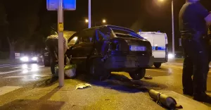 Zderzenie dwóch osobówek na Partyzantów - 25.05