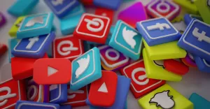 pile 3d popular social media logos1