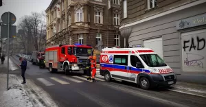 Potrącenie na ulicy Dąbrowskiego w Bielsku-Białej