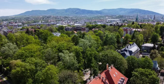 Bielsko-Biała z lotu ptaka