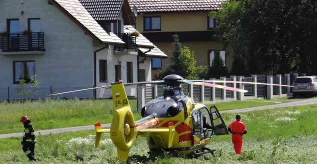 Interwencja śmigłowca LPR w Pisarzowicach