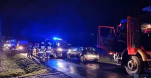 Potrącenie pieszej na granicy Rudzicy i Międzyrzecza Górnego - 2.11.2021