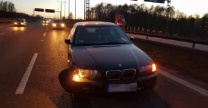 Kolizja dwóch osobówek na Węźle Komorowice