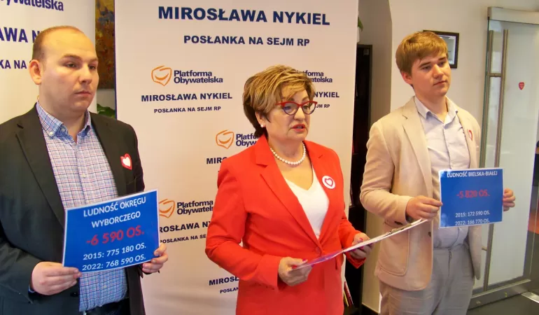 Konferencja prasowa posłanki Mirosławy Nykiel (1.8.2023)