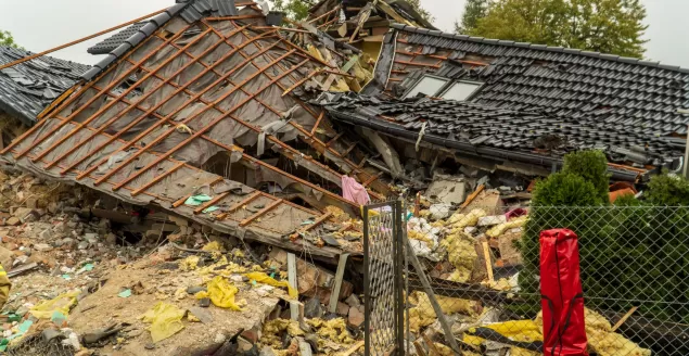 Katastrofa budowlana w Kobiernicach - 16.10.2020