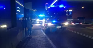 wypadek, ulica Nadbrzeżna, most, rzeka Biała
