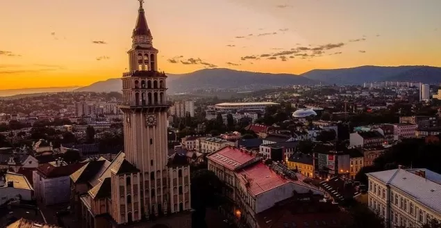 PocztowkazBielska,Bielsko,BielskoBiała,Katedra,WschódSłońca,LoveBB,fotodnia,instagram
