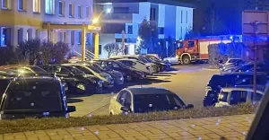Interwencja straży pożarnej przy ul. Grunwaldzkiej w Bielsku-Białej - 24.02.2023