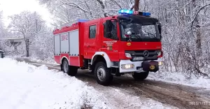 Interwencja straży pożarnej przy ul. Kochanowskiego / Karpackiej w Bielsku-Białej - 21.01.2023