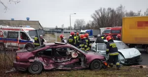 Wypadek na ul. Grażyńskiego - 13.02.2019