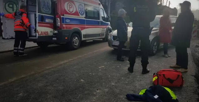Potrącenie pieszego przy ul. Szerokiej - 5.12.2018