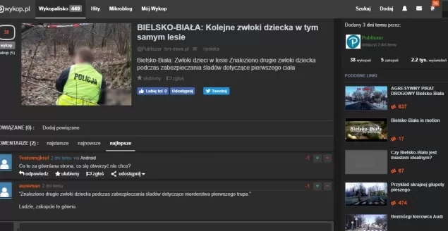 Fałszywe informacje na Wykop.pl