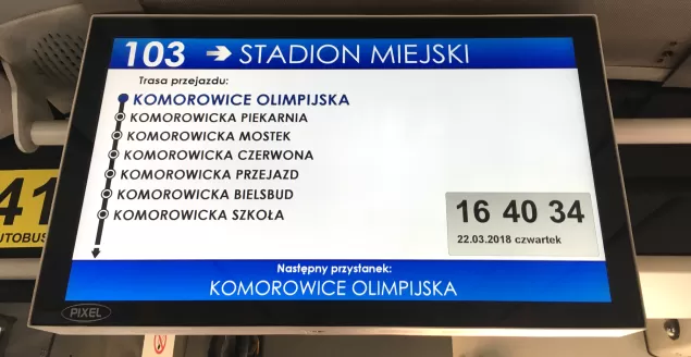 its, autobus, wyświetlacz
