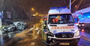 Wypadek z udziałem karetki - 31.03.2022