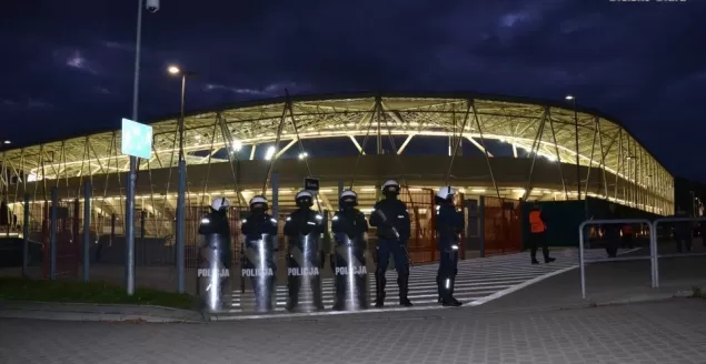 Policyjne zabezpieczenie meczu Podbeskidzie Bielsko-Biała - Zagłębie Sosnowiec - 15.10.2022