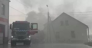 Pożar w Kozach - 14.07.2021