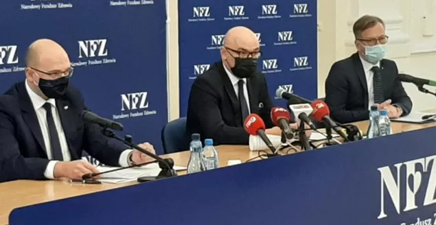 Konferencja NFZ po kontroli w Szpitalu Powiatowym w Pszczynie - 01.12.2021