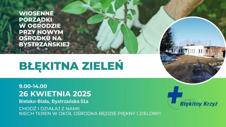 wiosenne porządki w ogrodzie przy nowym ośrodku na Bystrzańskiej
