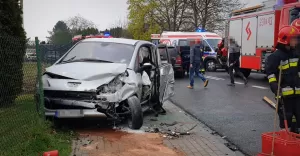 Wypadek na ulicy Czerwonej - 12.04.2019