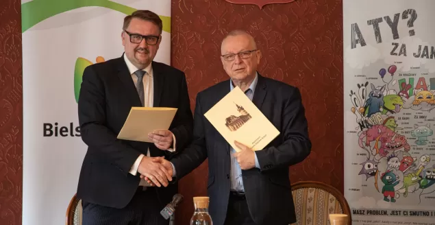 Prezydent Jarosław Klimaszewski i starosta Andrzej Płonka podpisali porozumienie o współpracy