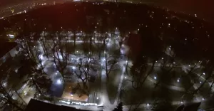 Park Słowackiego nocą - wideo