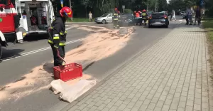 Kraksa na skrzyżowaniu Jutrzenki z Łagodną - 27.07
