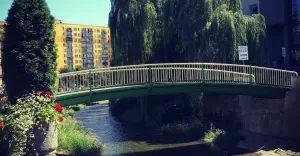 bielskobiała,bielsko,placratuszowy,rzeka,biała,krzywymostek,kładka,lato,poranek,fotodnia,instagr