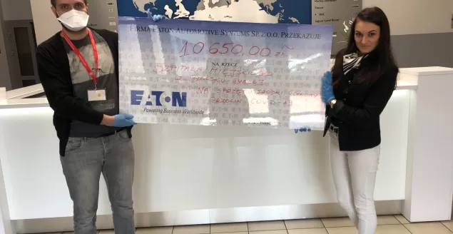 Eaton uruchomił 80 tysięcy złotych na sprzęt dla medyków