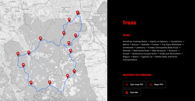 Trasa świętej siostry Faustyny