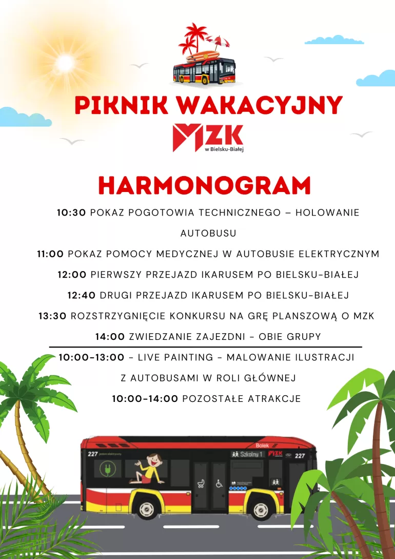 Wakacyjny piknik MZK. Zabawa dla dużych i małych