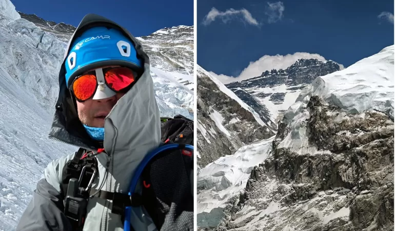 Piotr Krzyżowski w drodze na Lhotse. Zatrzymał się w Everest Base Camp i opisał swój pobyt