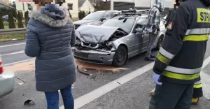Zderzenie dwóch samochodów na DK-1 - 2.02.2019