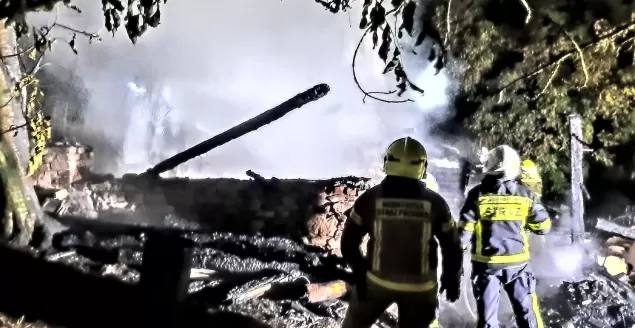 Interwencja straży pożarnej przy ul. Borowej w Czańcu - 19.09.2022