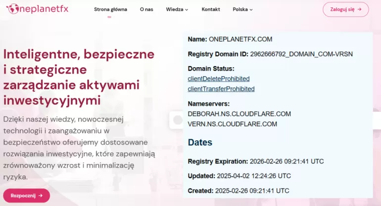 OnePlanetFX.com opinie - rodzaje kont