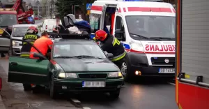 Zderzenie osobówek na Żywieckiej - 13.04.2018