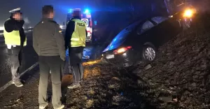 Jaguar uderzył w drzewo - 1.02.2018