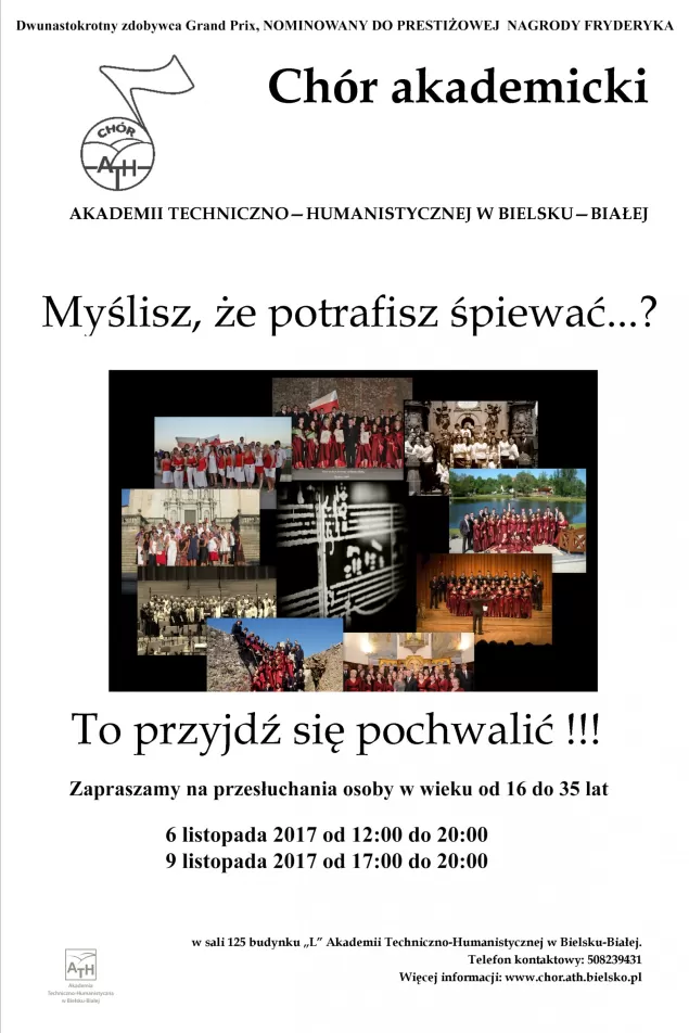 Chór akademicki ATH szuka chętnych do współpracy