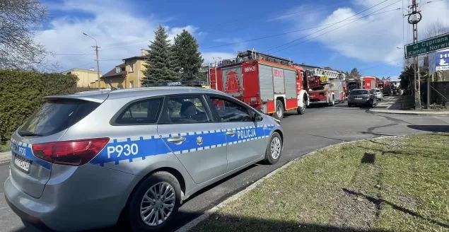 Interwencja służb ratunkowych przy ul. Dygasińskiego w Bielsku-Białe