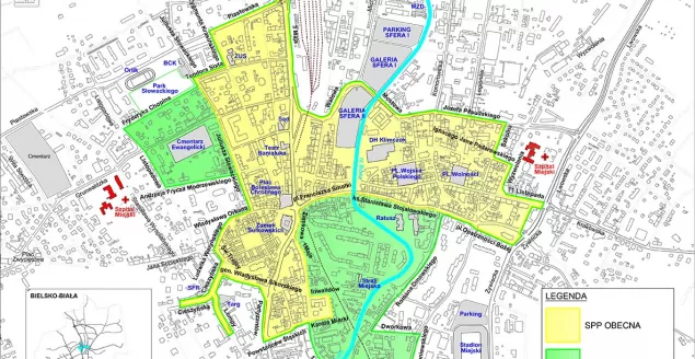 Strefa płatnego parkowania - mapa poglądowa