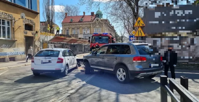 kolizja na Komorowickiej - 10.04.2021