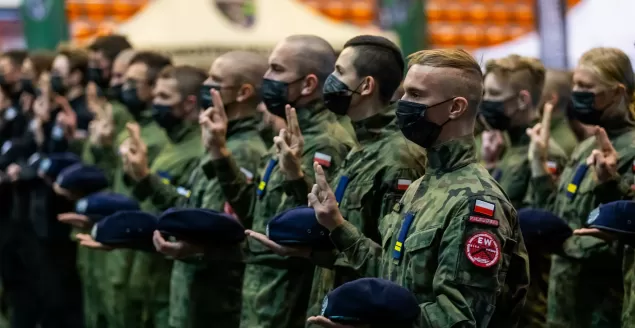 Dwustu kadetów bielskich szkół mundurowych złożyło ślubowanie