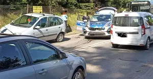 Kolizja z udziałem 3 pojazdów na ul. Komorowickiej w Bielsku-Białej - 13.06.2023