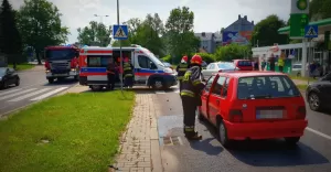 Zderzenie dwóch osobówek na Partyzantów